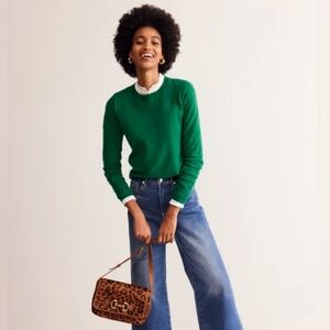 Banana Republic Green Crew Neck Lightweight Sweater